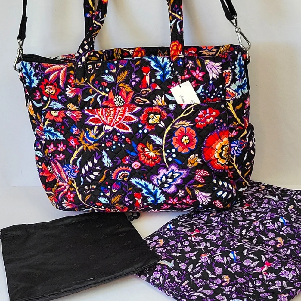 Vera Bradley Iconic Ultimate Convertible Baby Bag in Foxwood Print